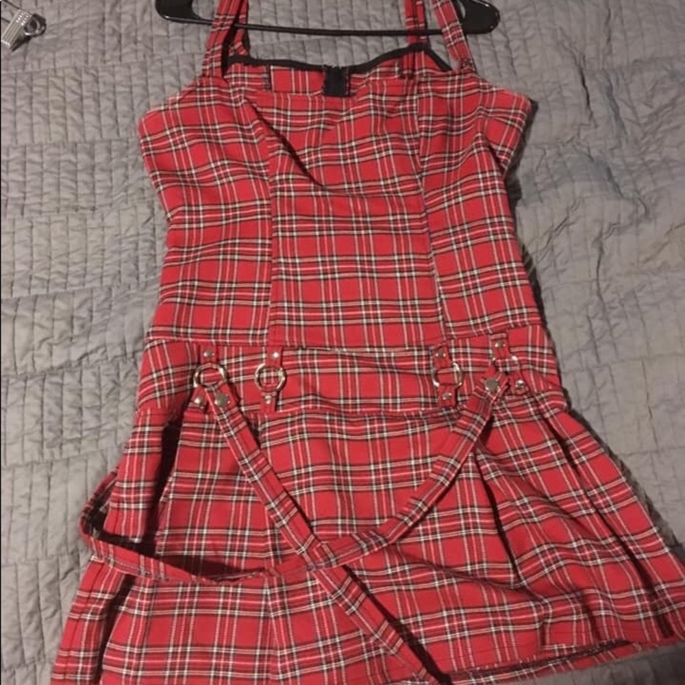 Lip service vintage punk plaid tartan dress